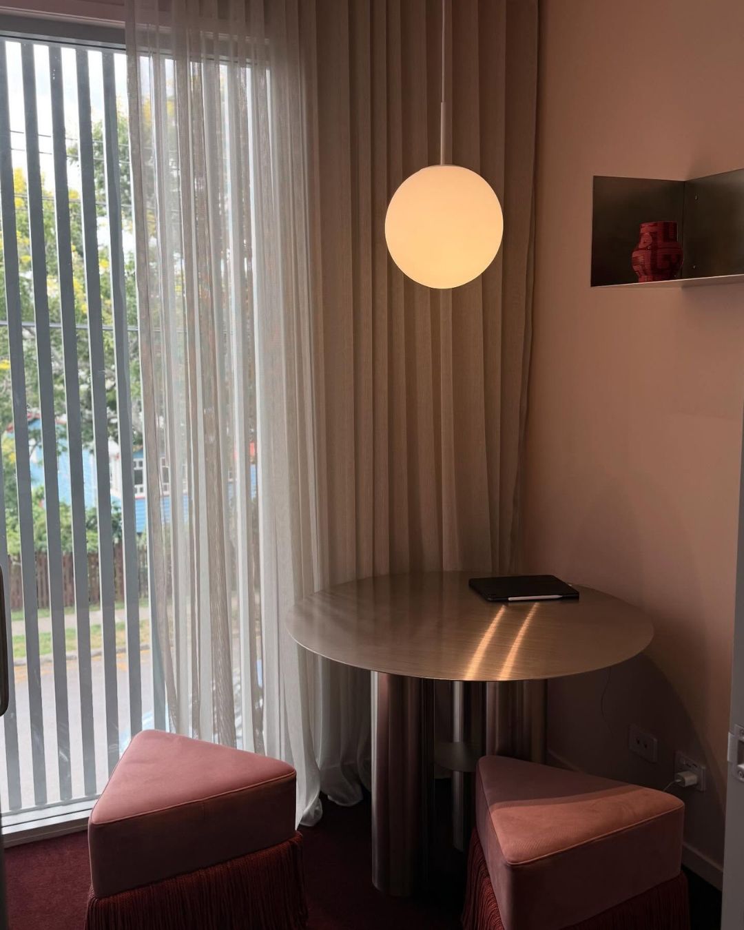 Stainless steel dining table styled
