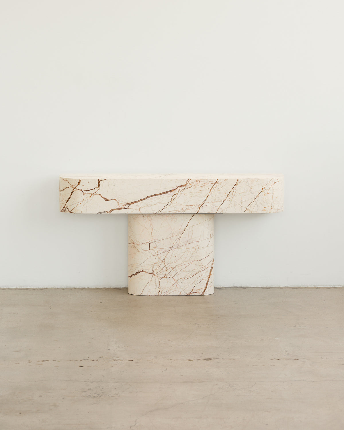 Honeycomb marble console table