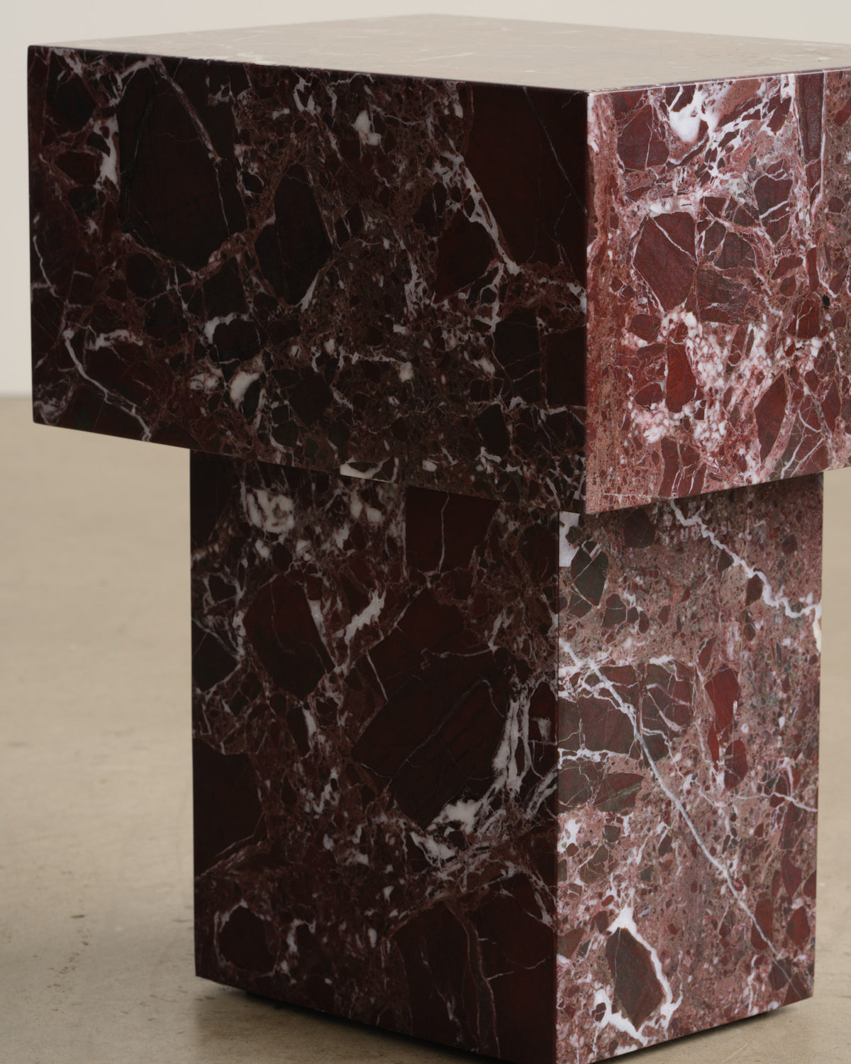 Rosa levanto marble side table