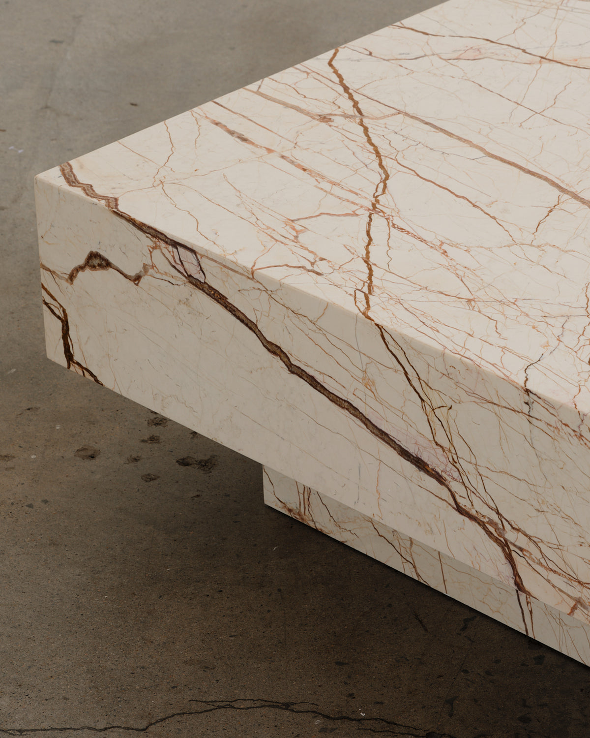 Honeycomb marble coffee table