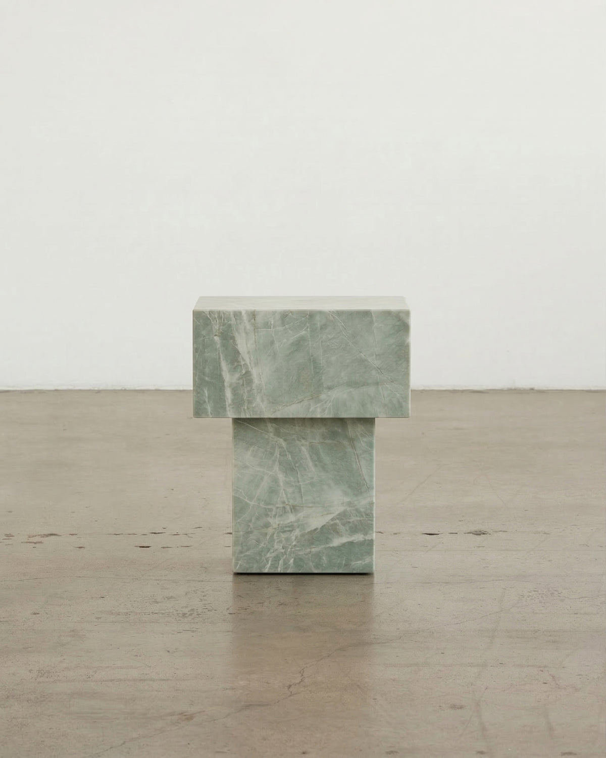 Butter Esmeralda Quartzite Side Table