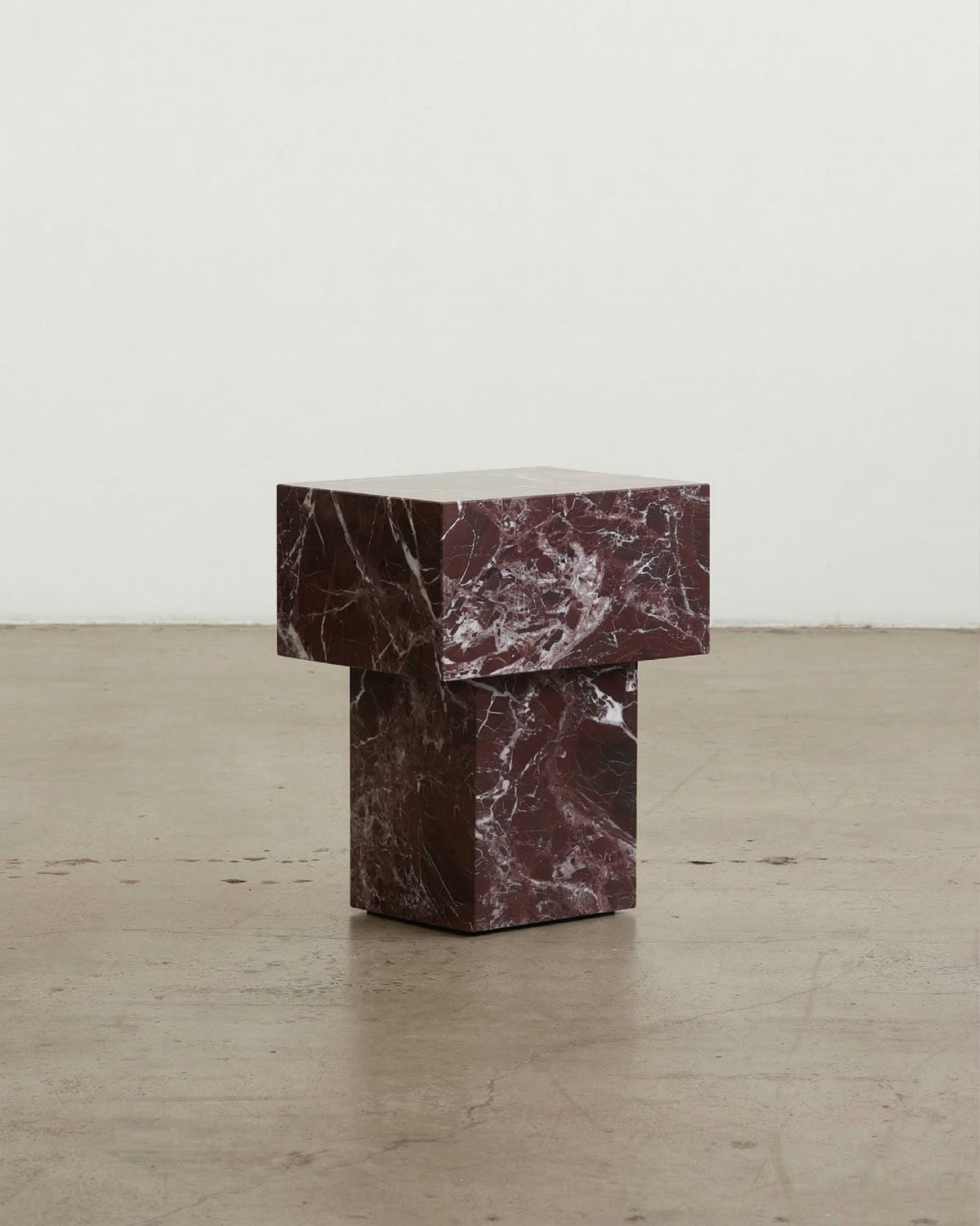 Rosa levanto marble side table