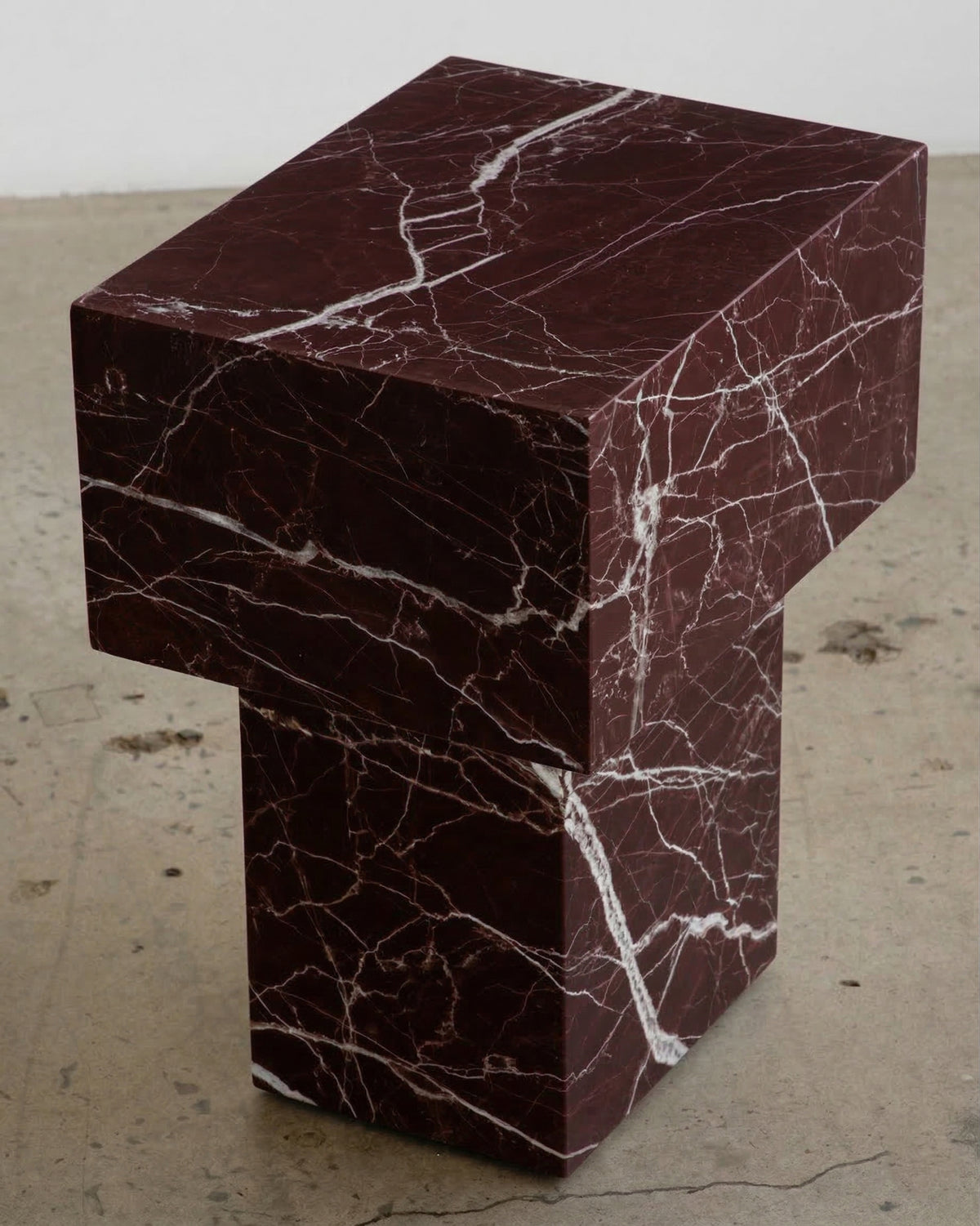 Rosa levanto marble side table