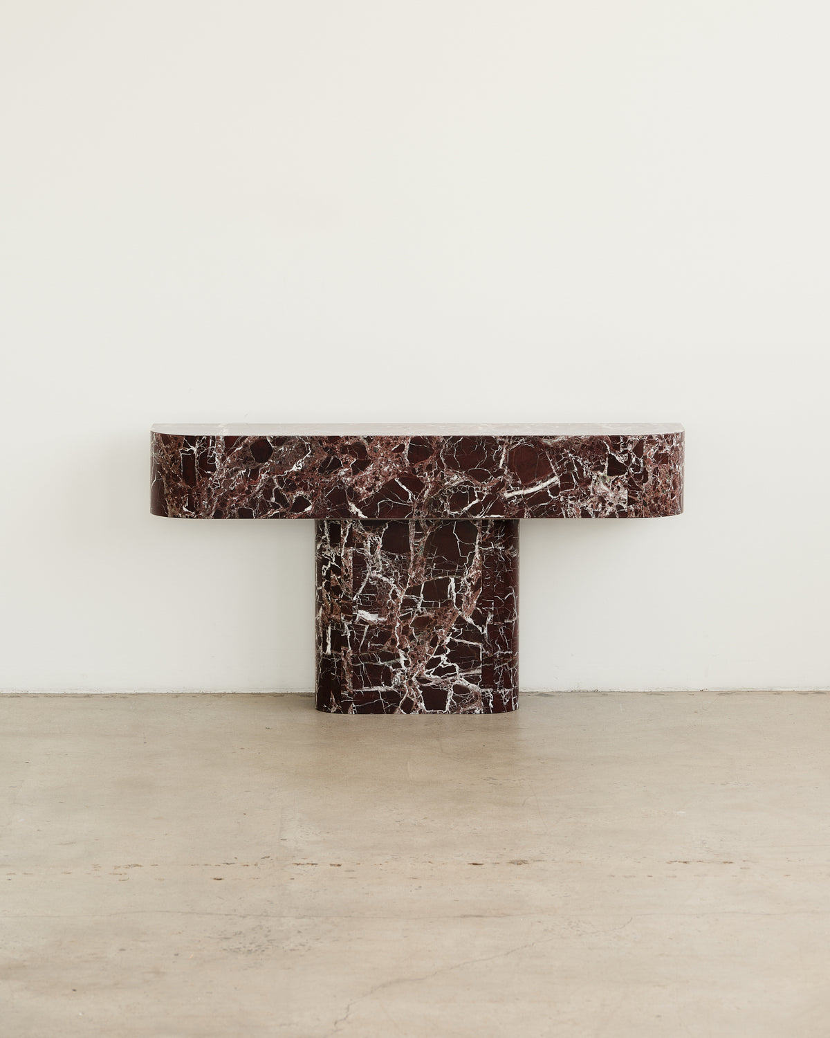 Rosa levanto marble console table