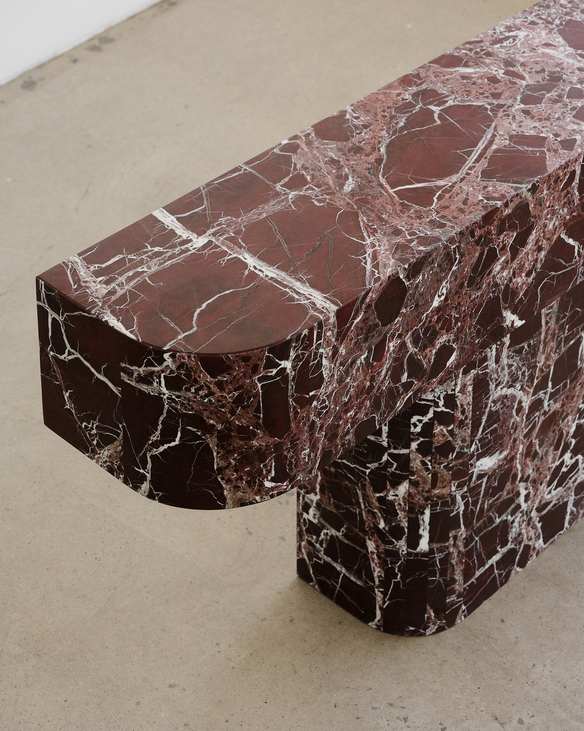 Rosa levanto marble console table