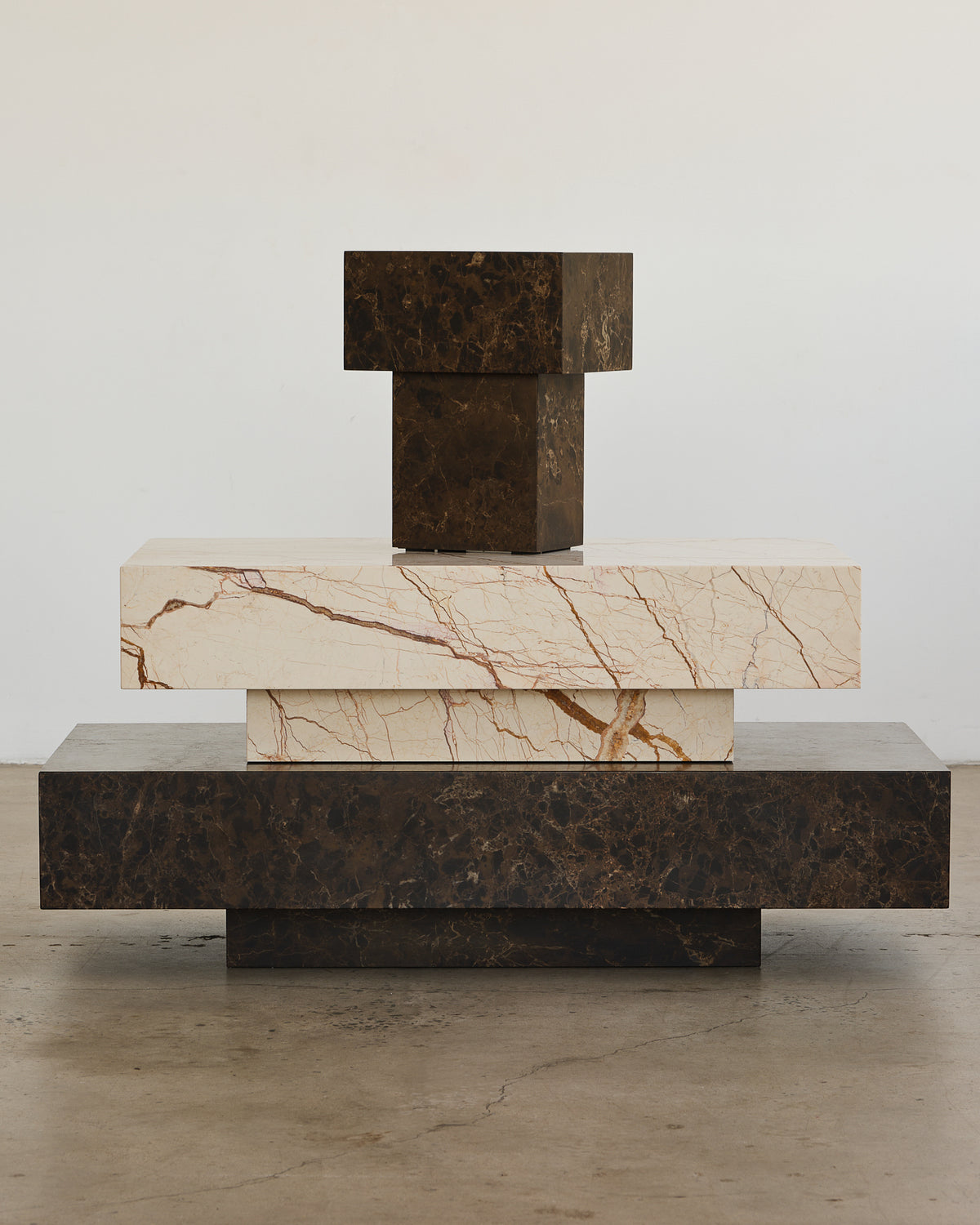 Marble coffee tables and side table