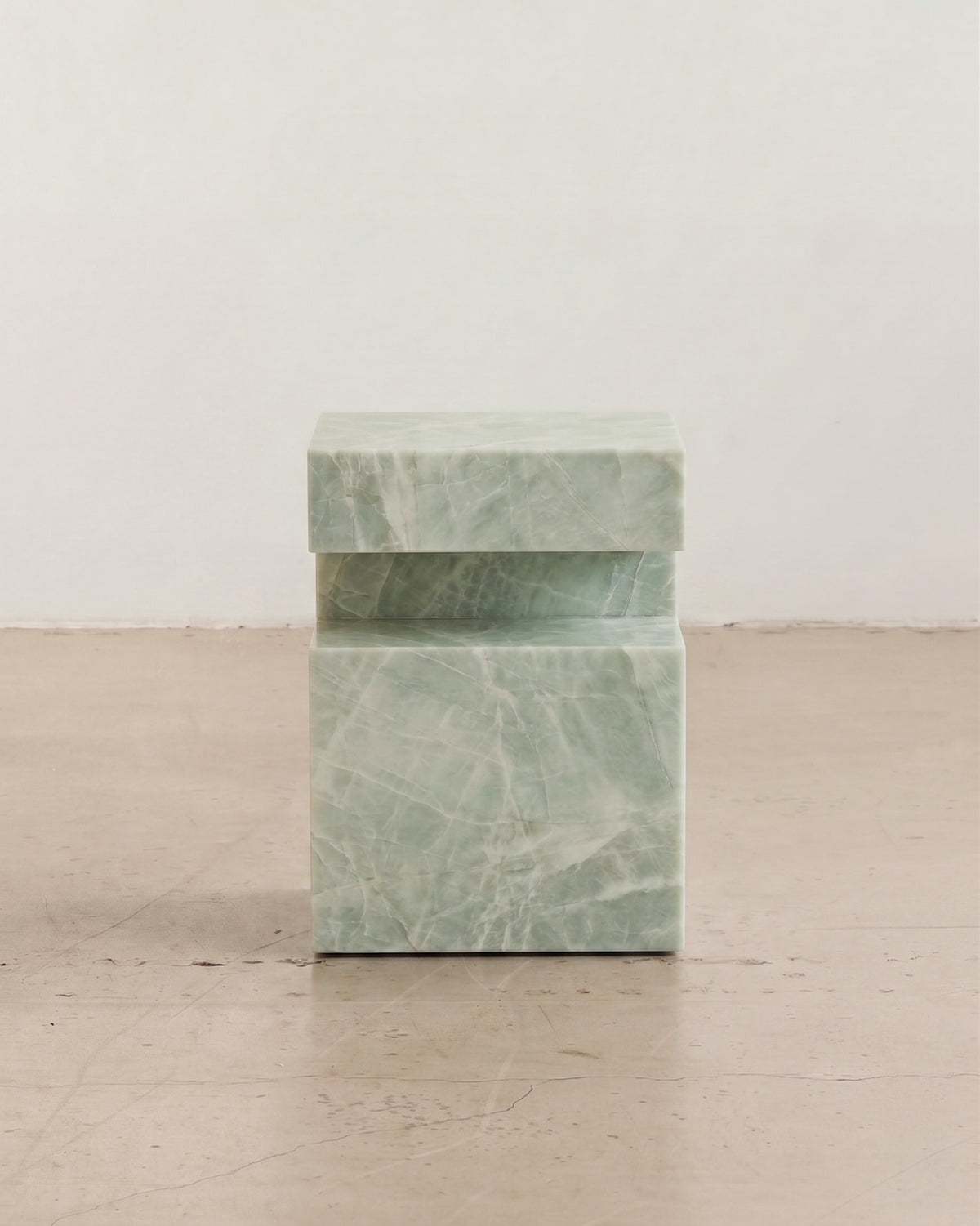 Esmeralda quartzite marble side table