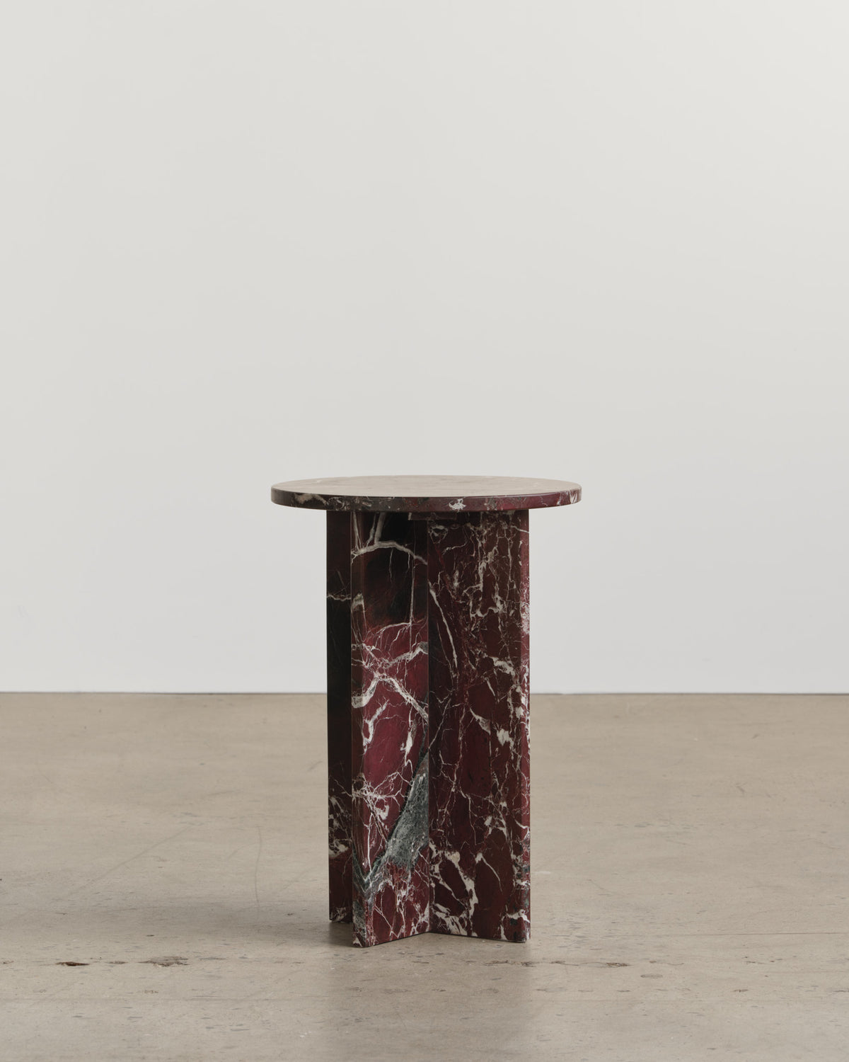 Rosa levanto marble side table