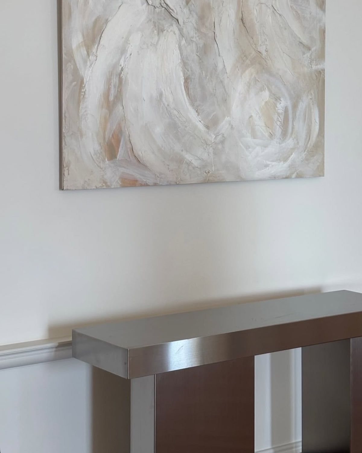 Stainless steel console table