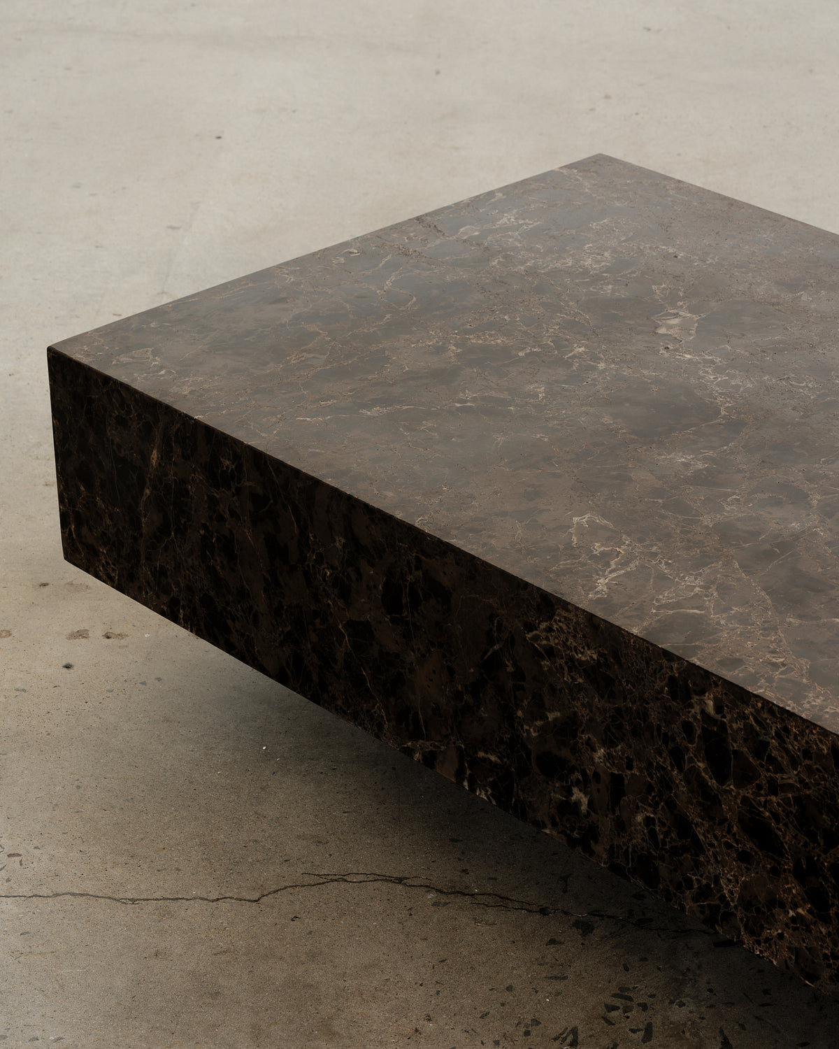 Chocolate marble coffee table