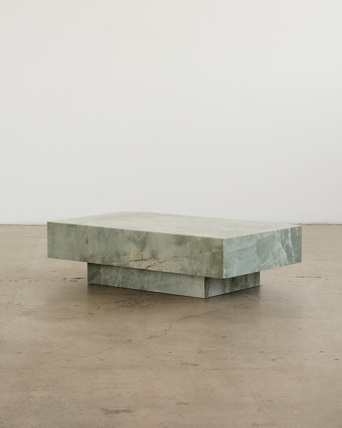 Esmeralda quartzite marble coffee table