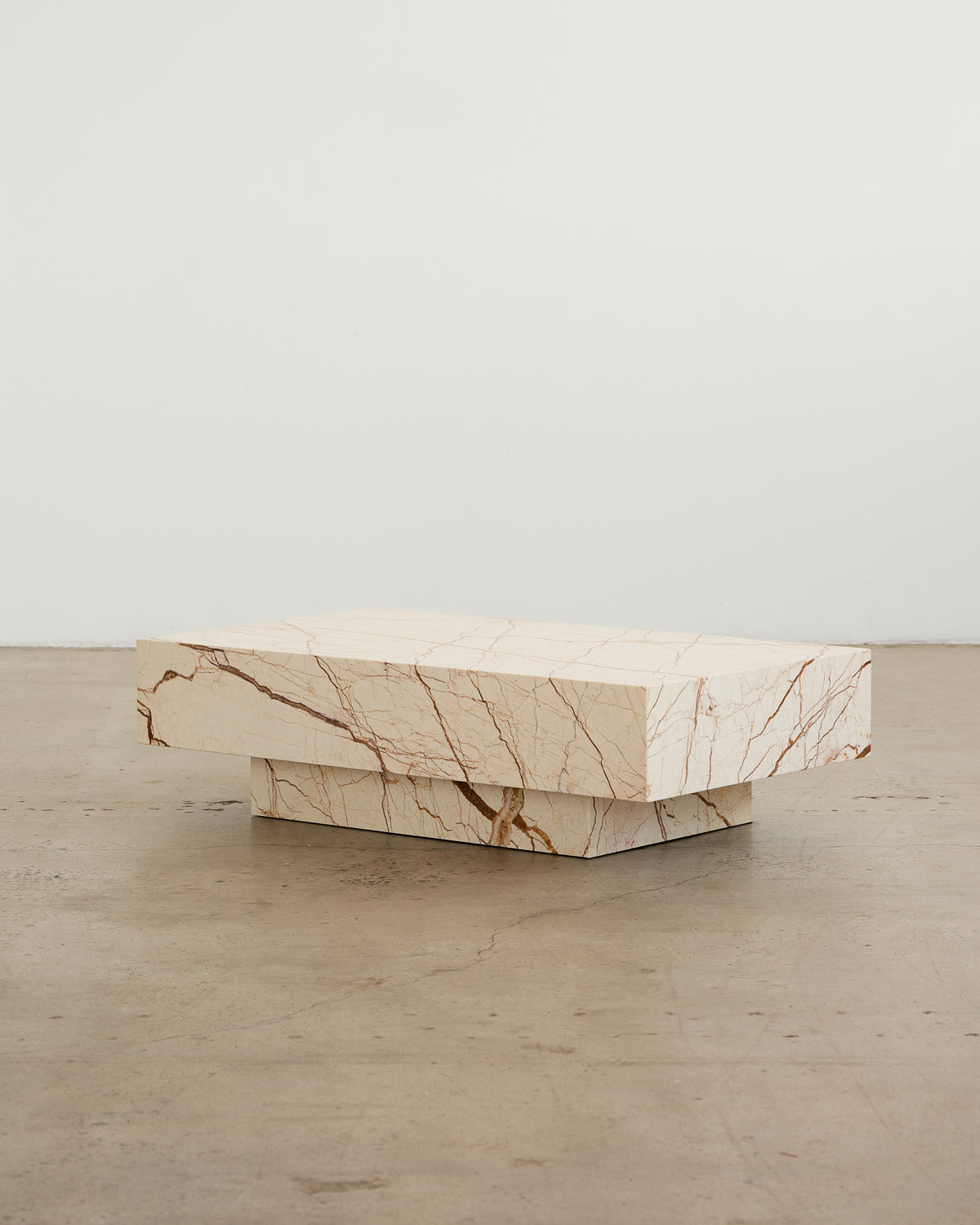 Honeycomb marble coffee table