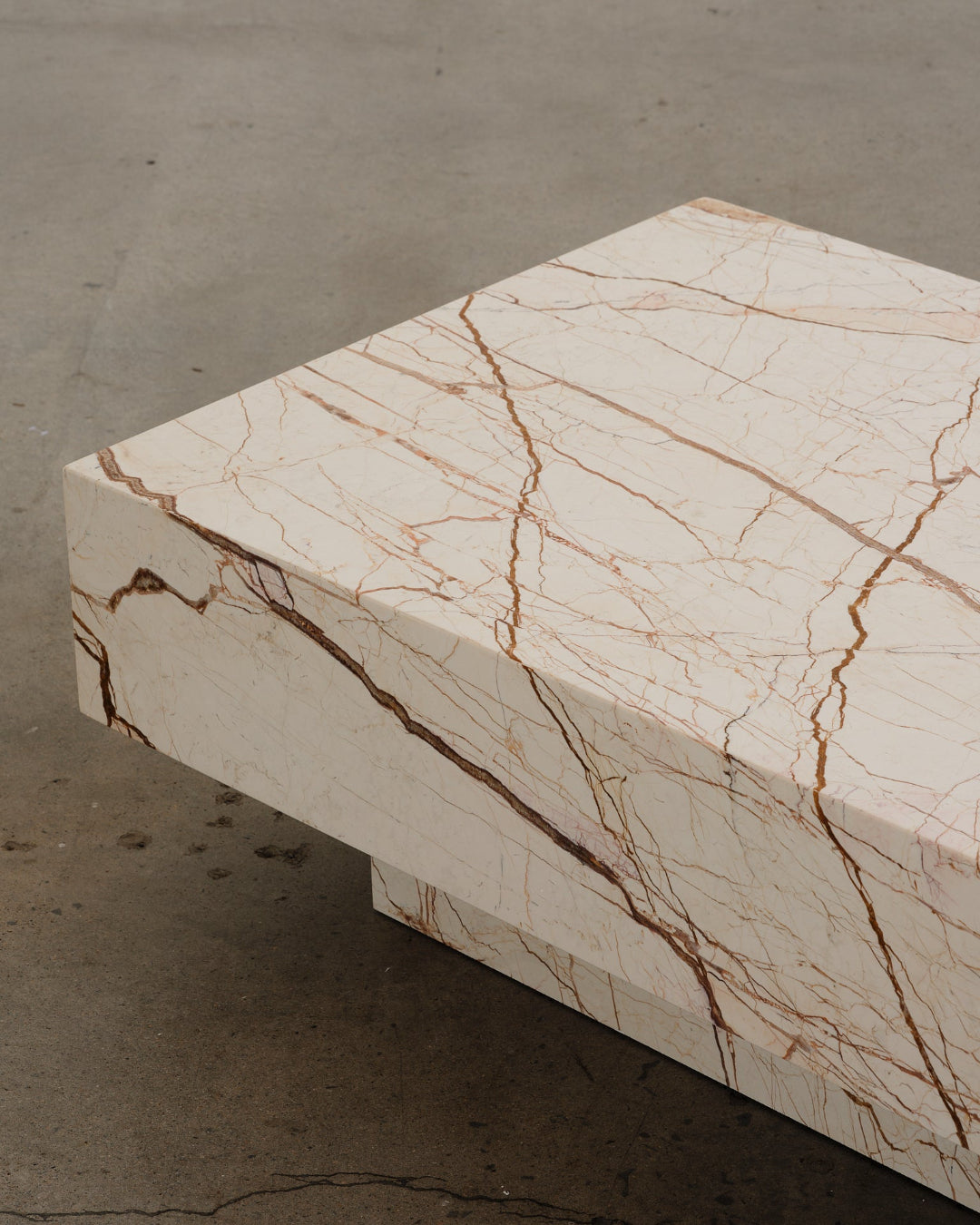 Honeycomb marble coffee table