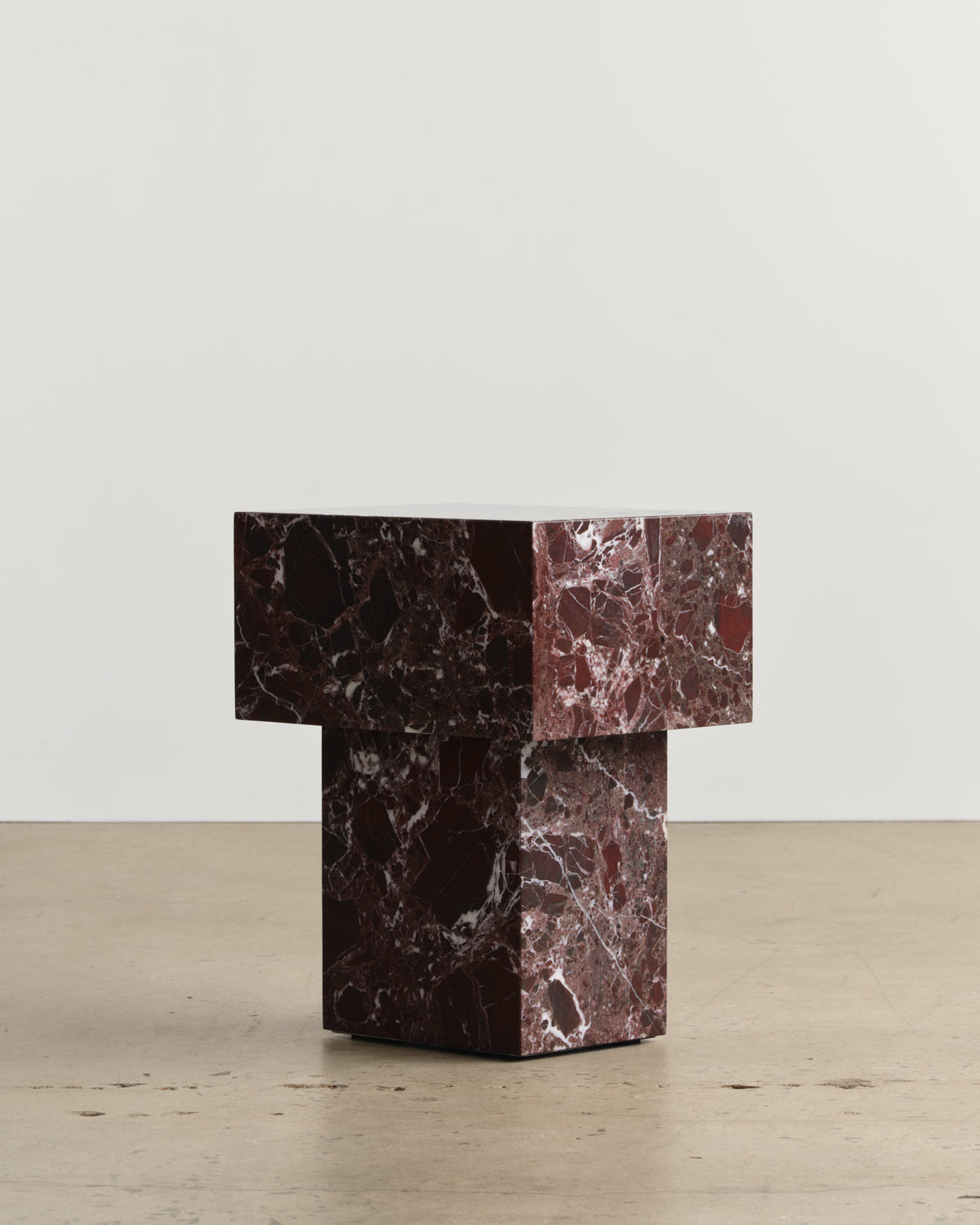 Rosa levanto marble side table
