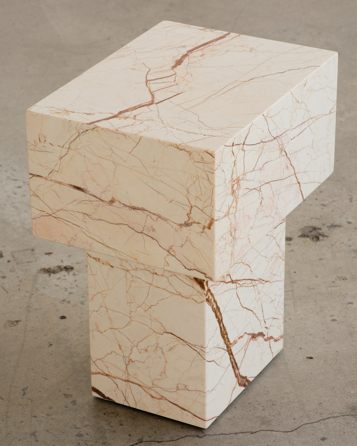 Butter Honeycomb Marble Side Table