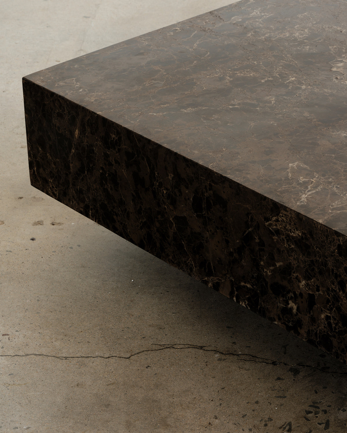 Chocolate marble coffee table