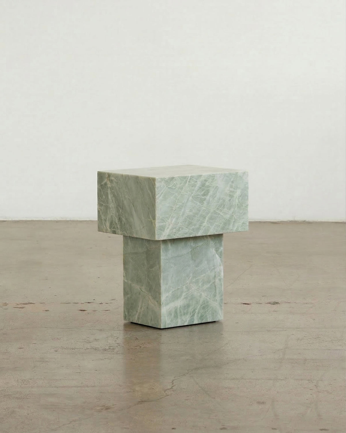Butter Esmeralda Quartzite Side Table