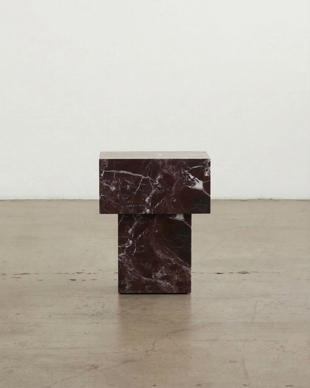 Rosa levanto marble side table