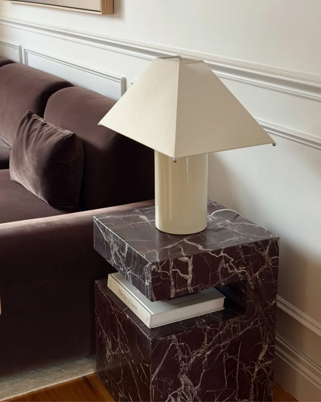 Rosa levanto marble side table styled