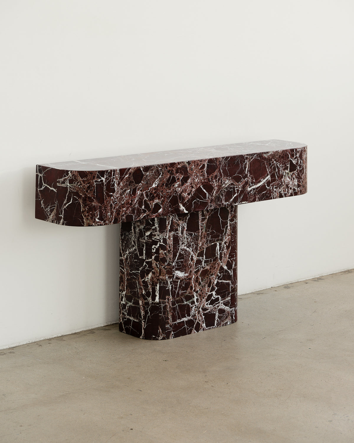 Rosa levanto marble console table
