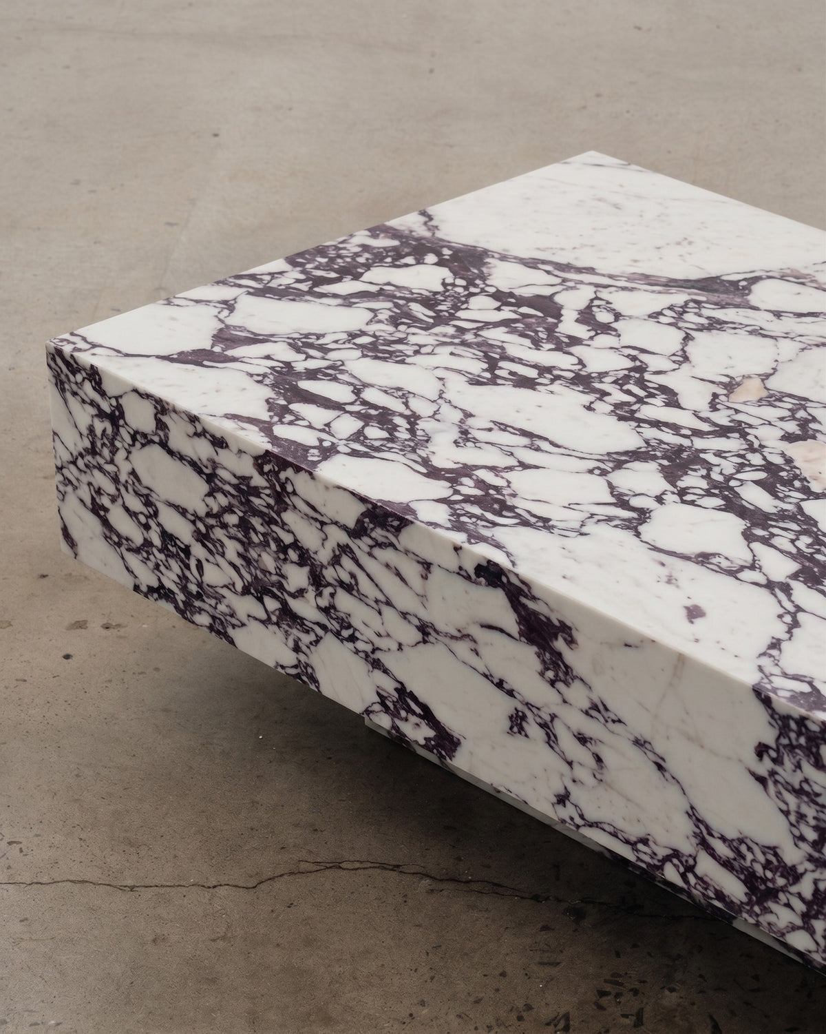 Calacatta viola marble coffee table