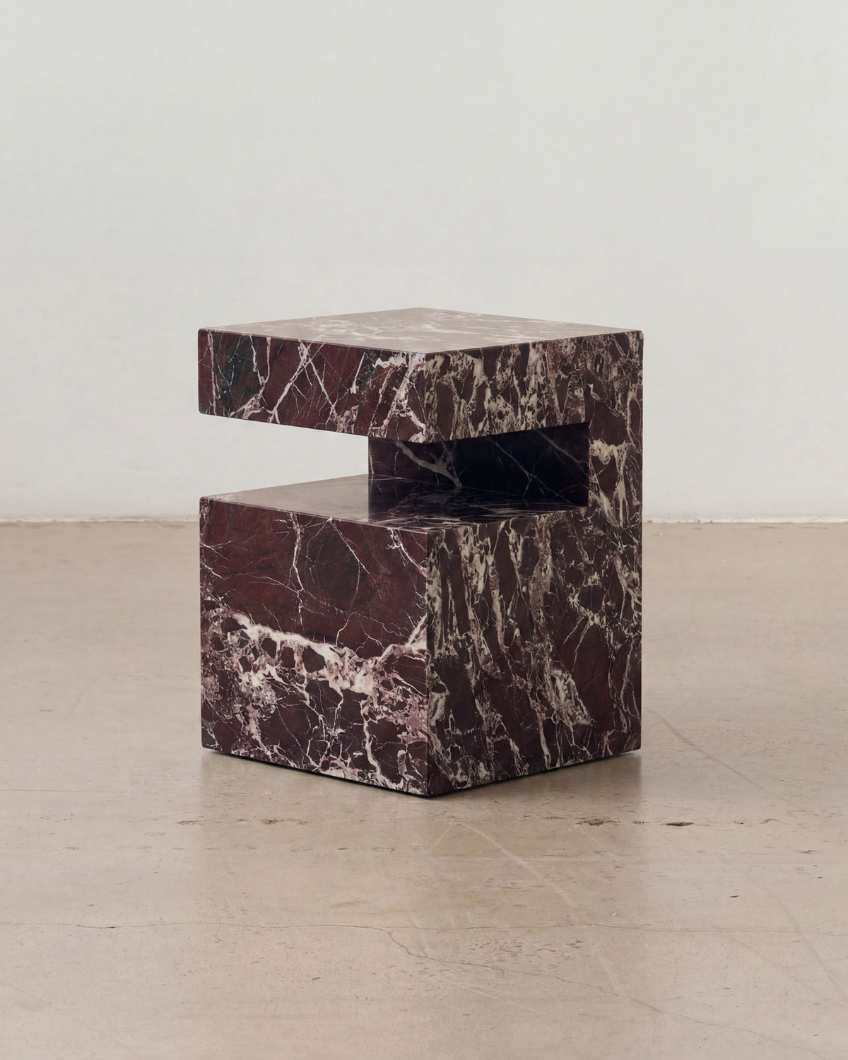 Rosa levanto marble side table