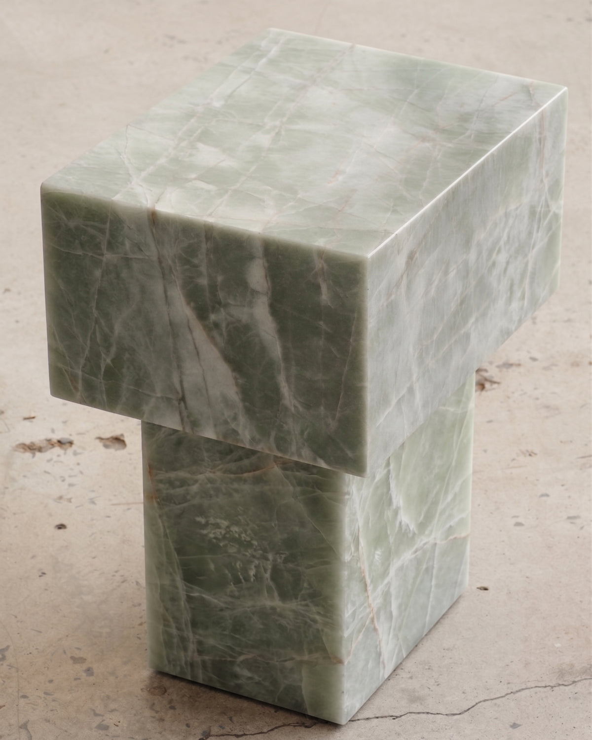 Butter Esmeralda Quartzite Side Table