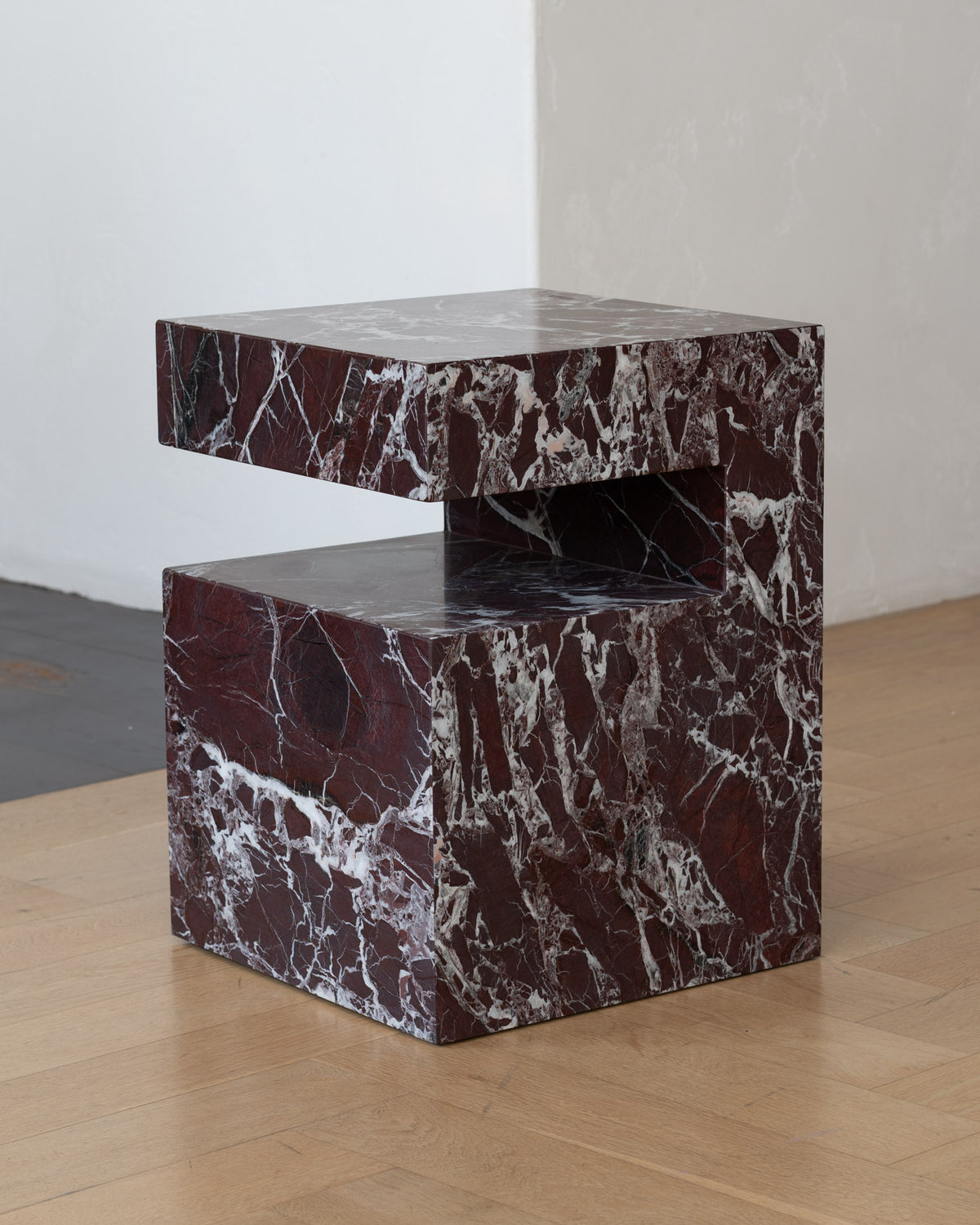 Rosa levanto marble side table