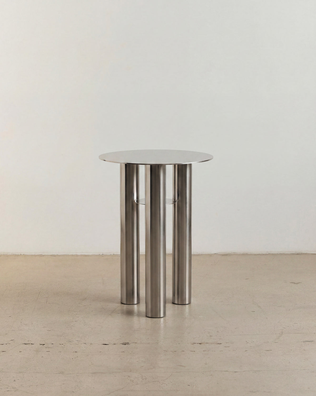 Stainless steel side table