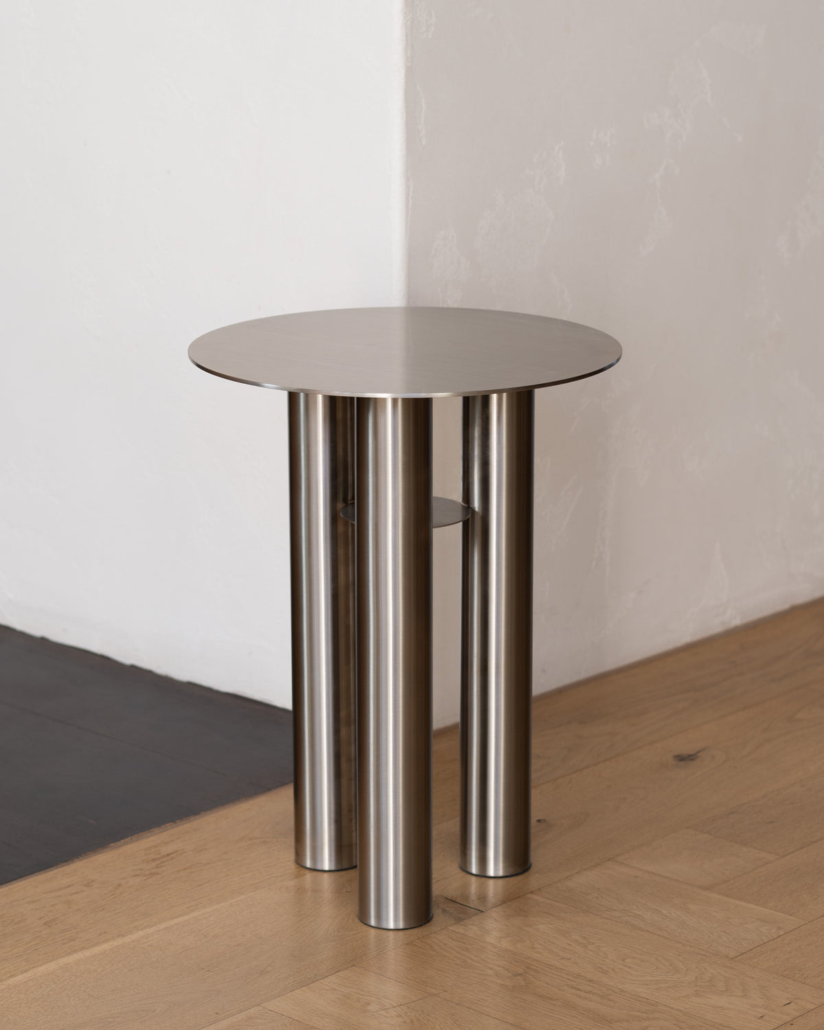 Stainless steel side table