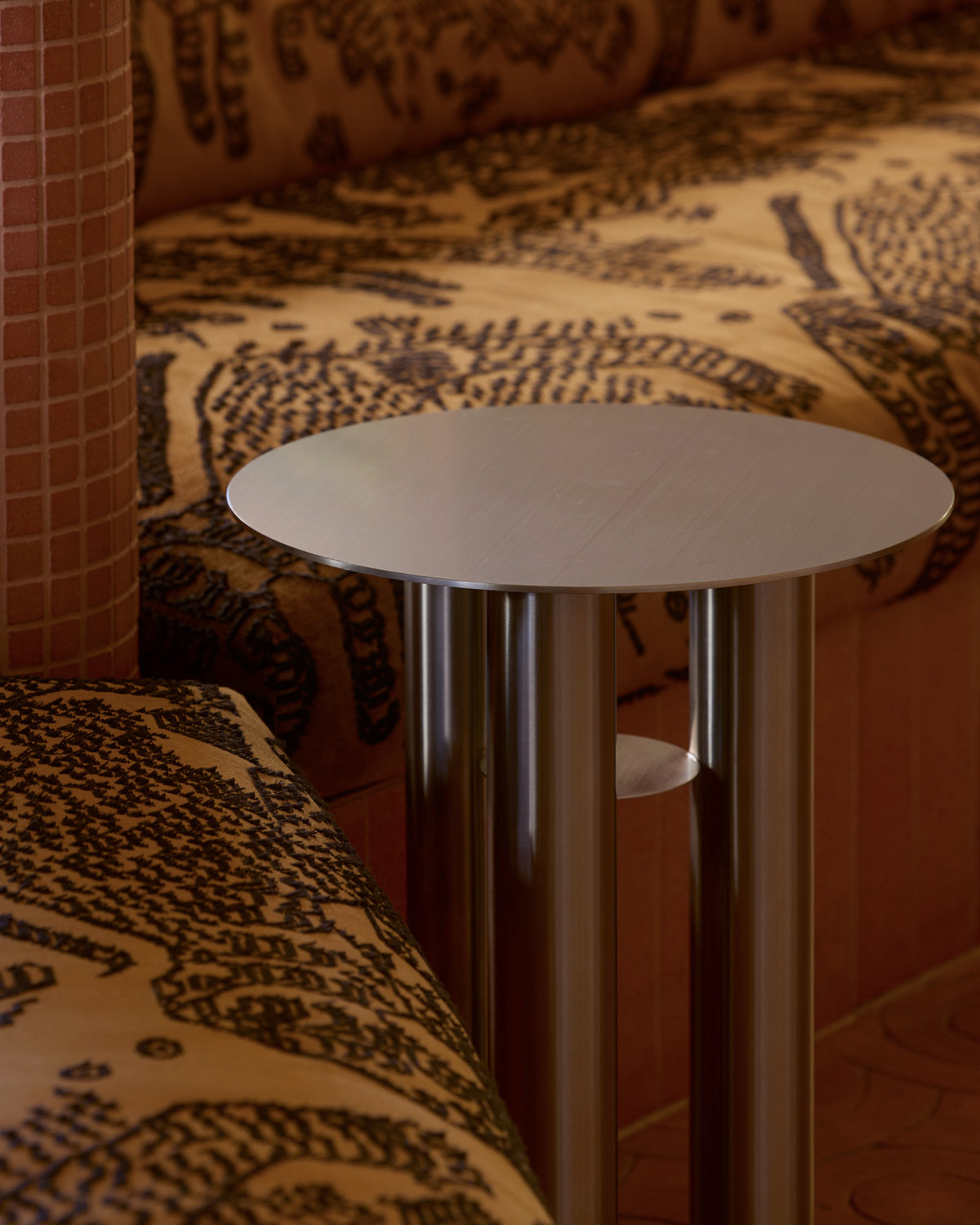 Stainless steel side table