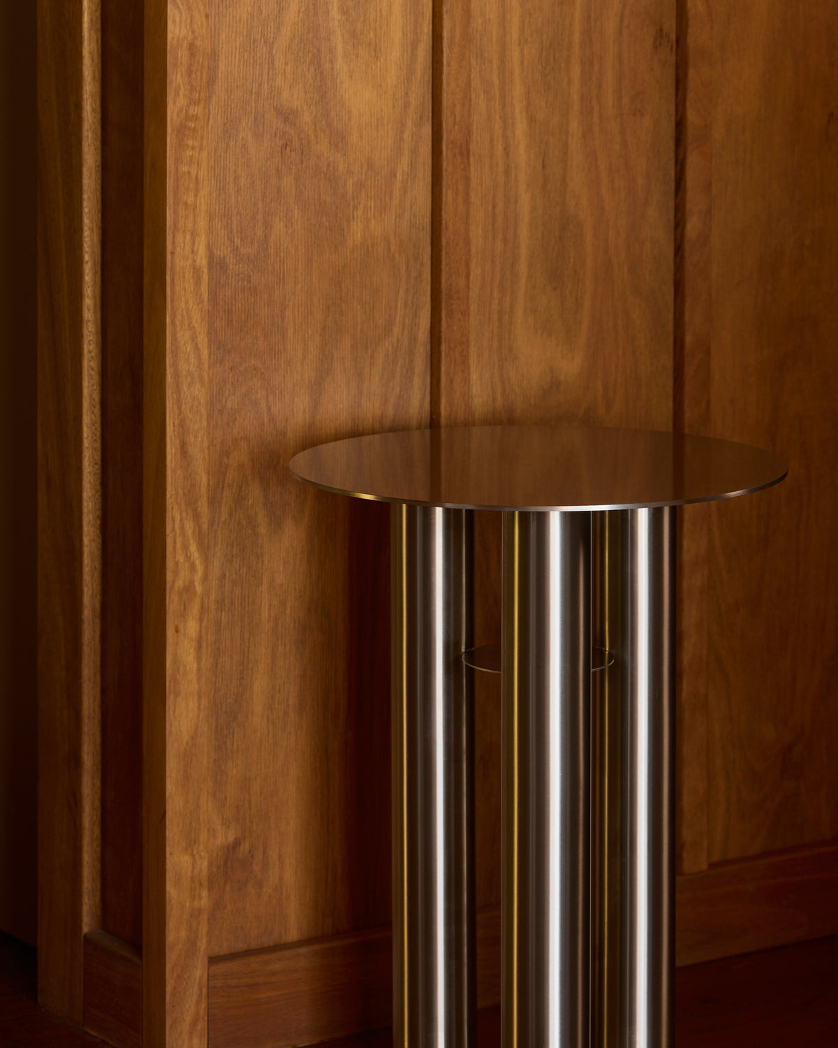 Stainless steel side table