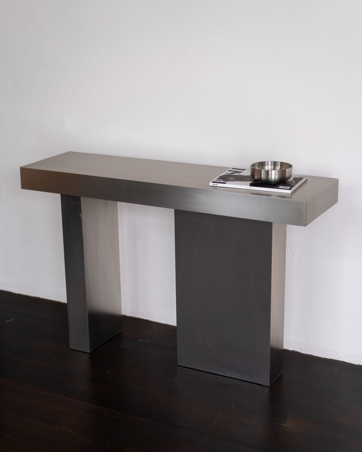 Stainless steel console table