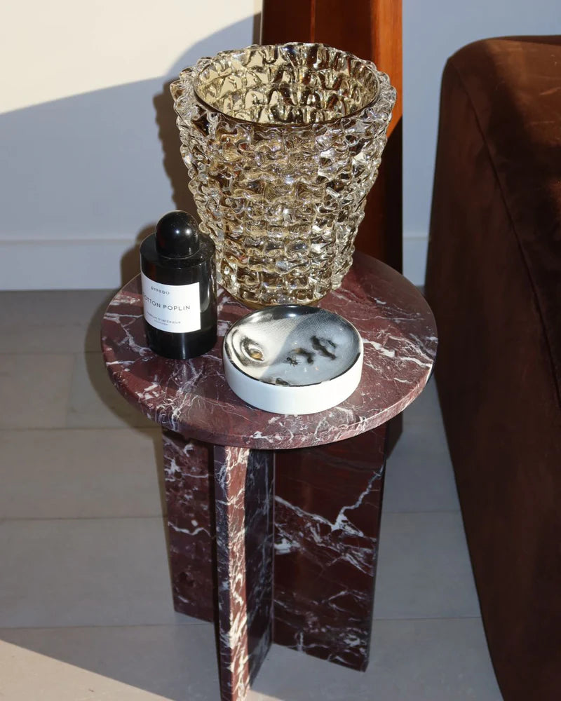 Rosa levanto marble side table styled