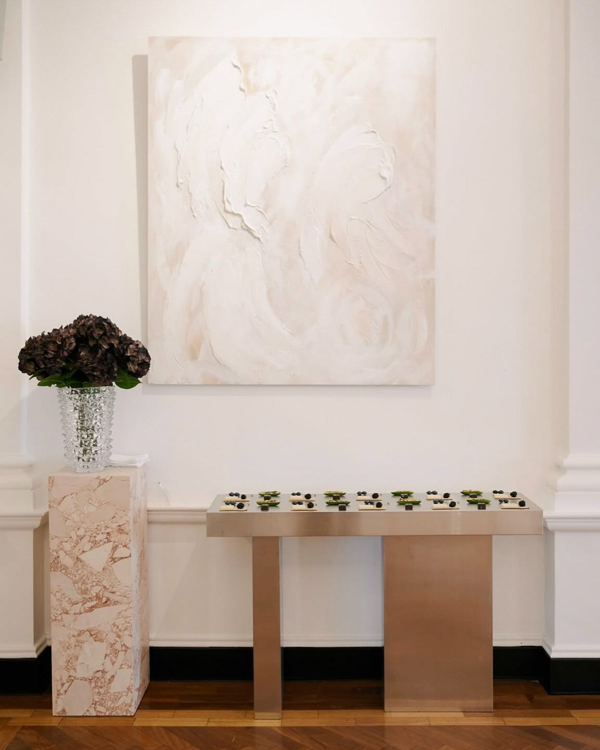 Stainless steel console table