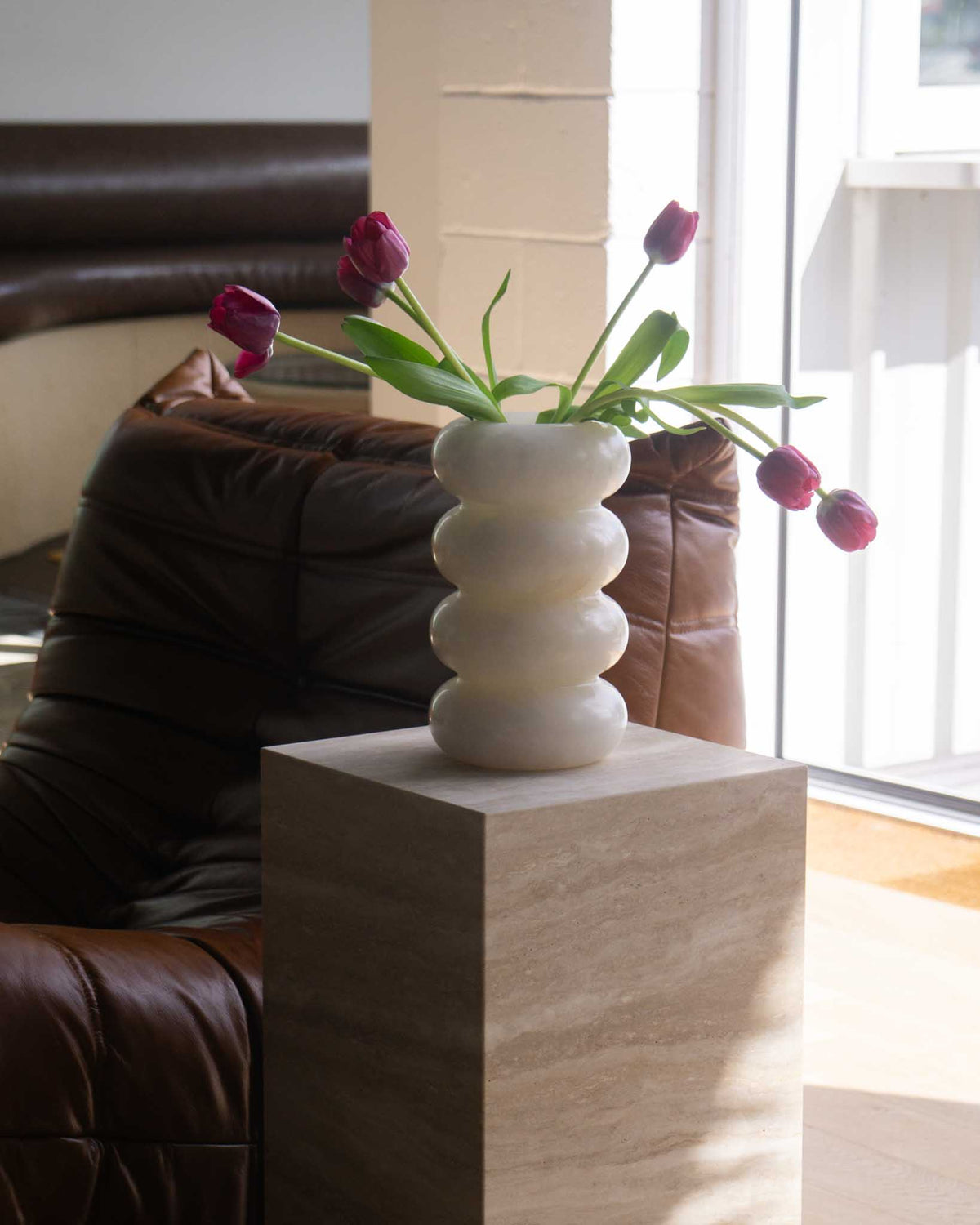 Cloud Vase White Onyx Large