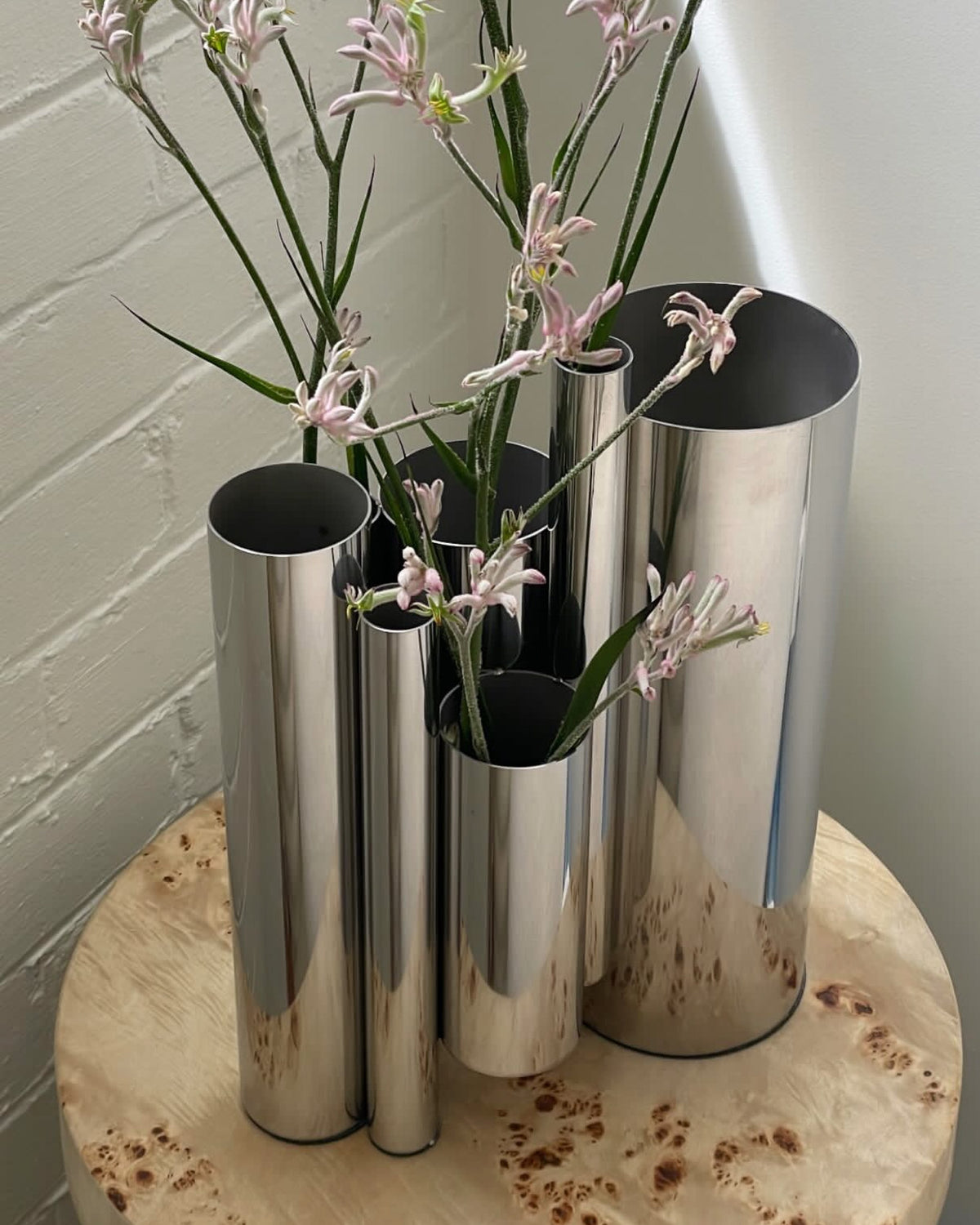 Chrome off limits vase