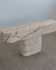 Honeycomb marble console table