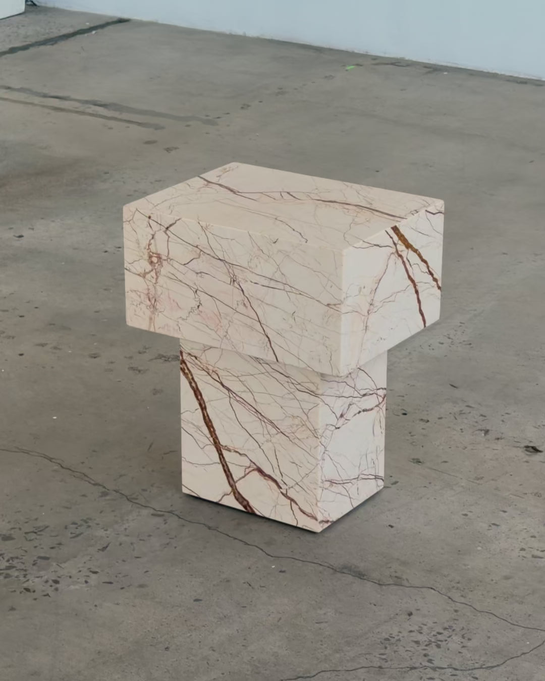Butter Honeycomb Marble Side Table