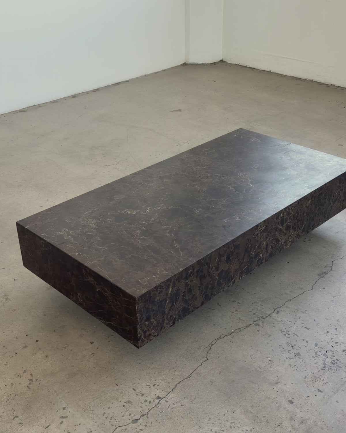 Chocolate marble coffee table