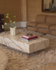 Honeycomb marble coffee table