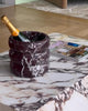 Rosa levanto marble champagne cooler styled on a coffee table