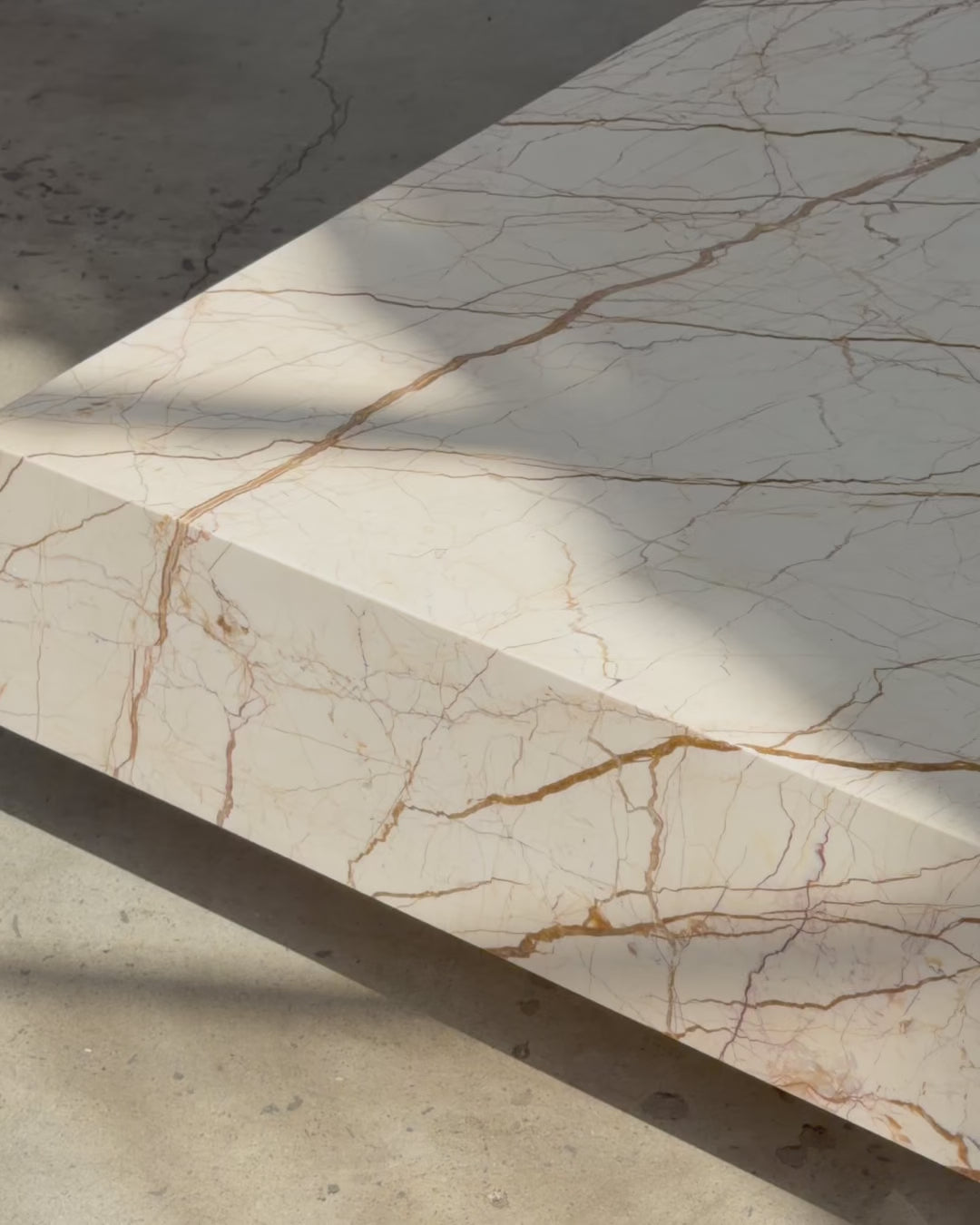 Honeycomb marble coffee table