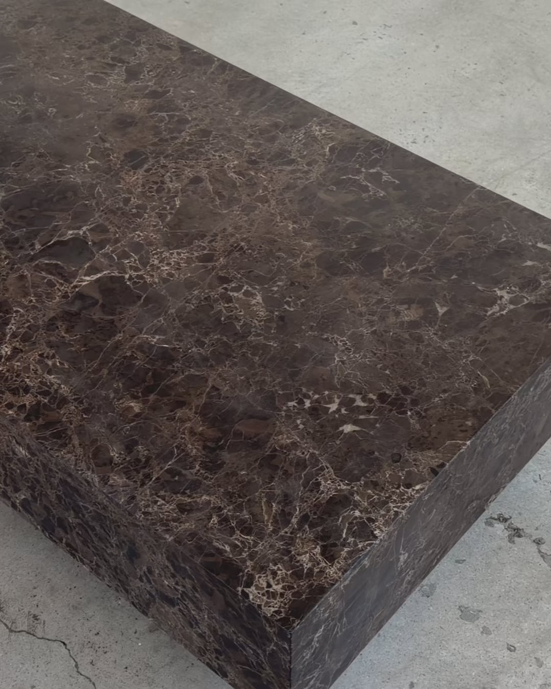 Chocolate marble coffee table